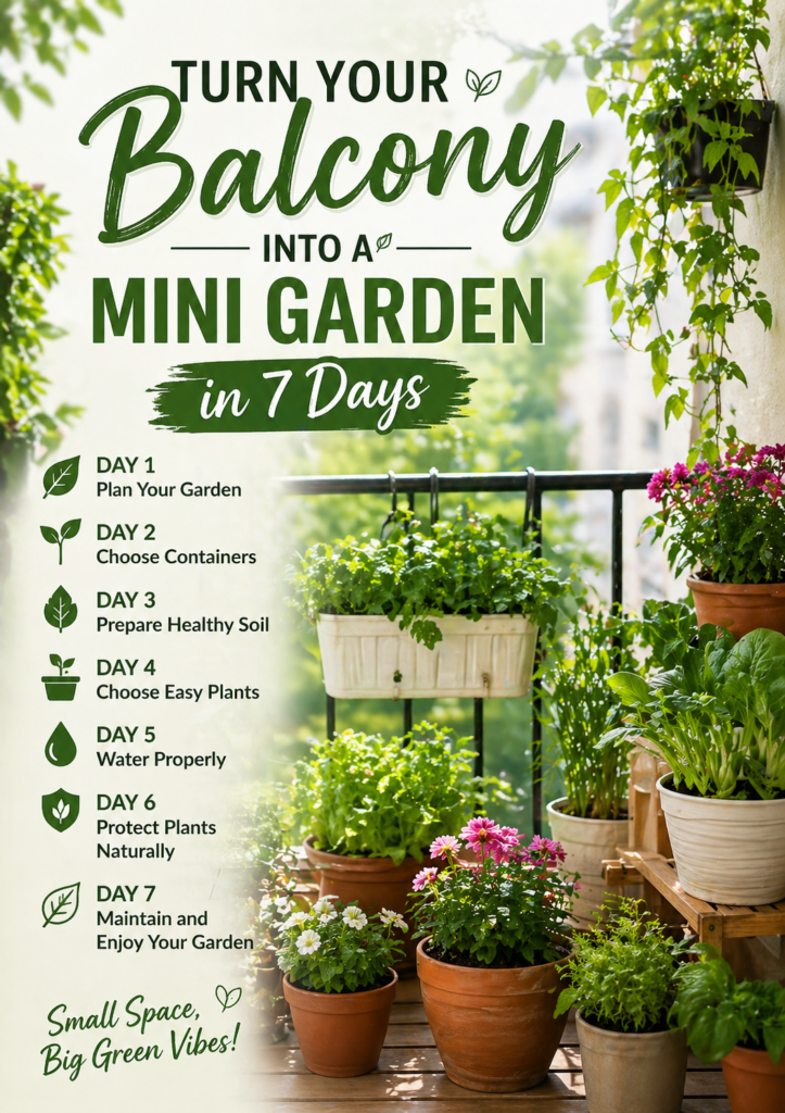 Turn Your Balcony into a Mini Garden in 7 Days | Organic Urban Reap