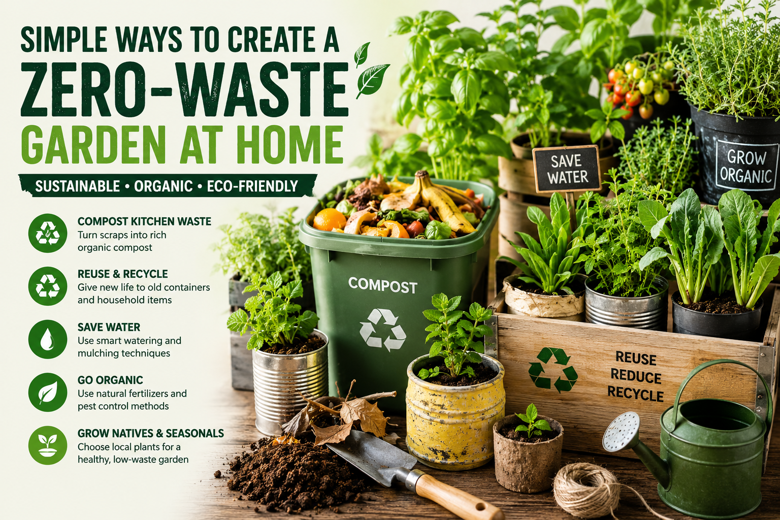 To Create a Zero-Waste Garden at Home