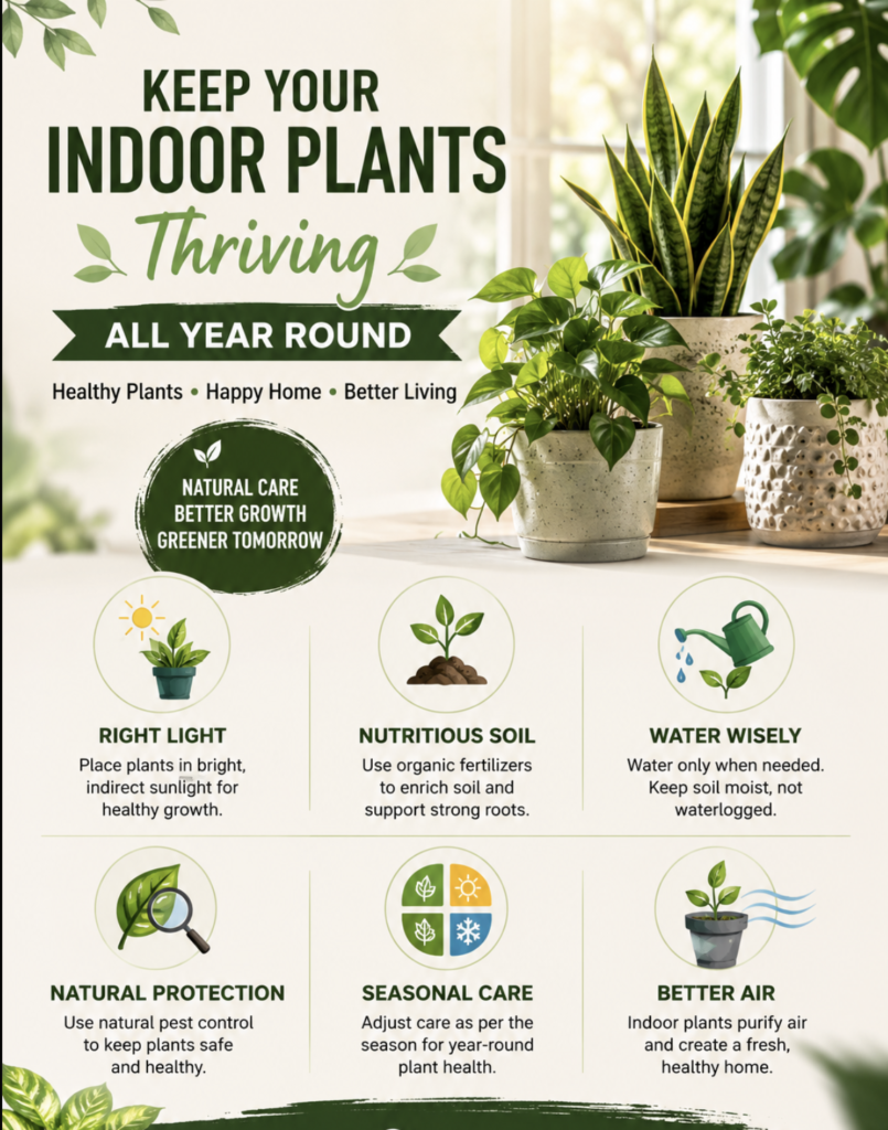 How to Keep Indoor Plants Thriving All Year Round