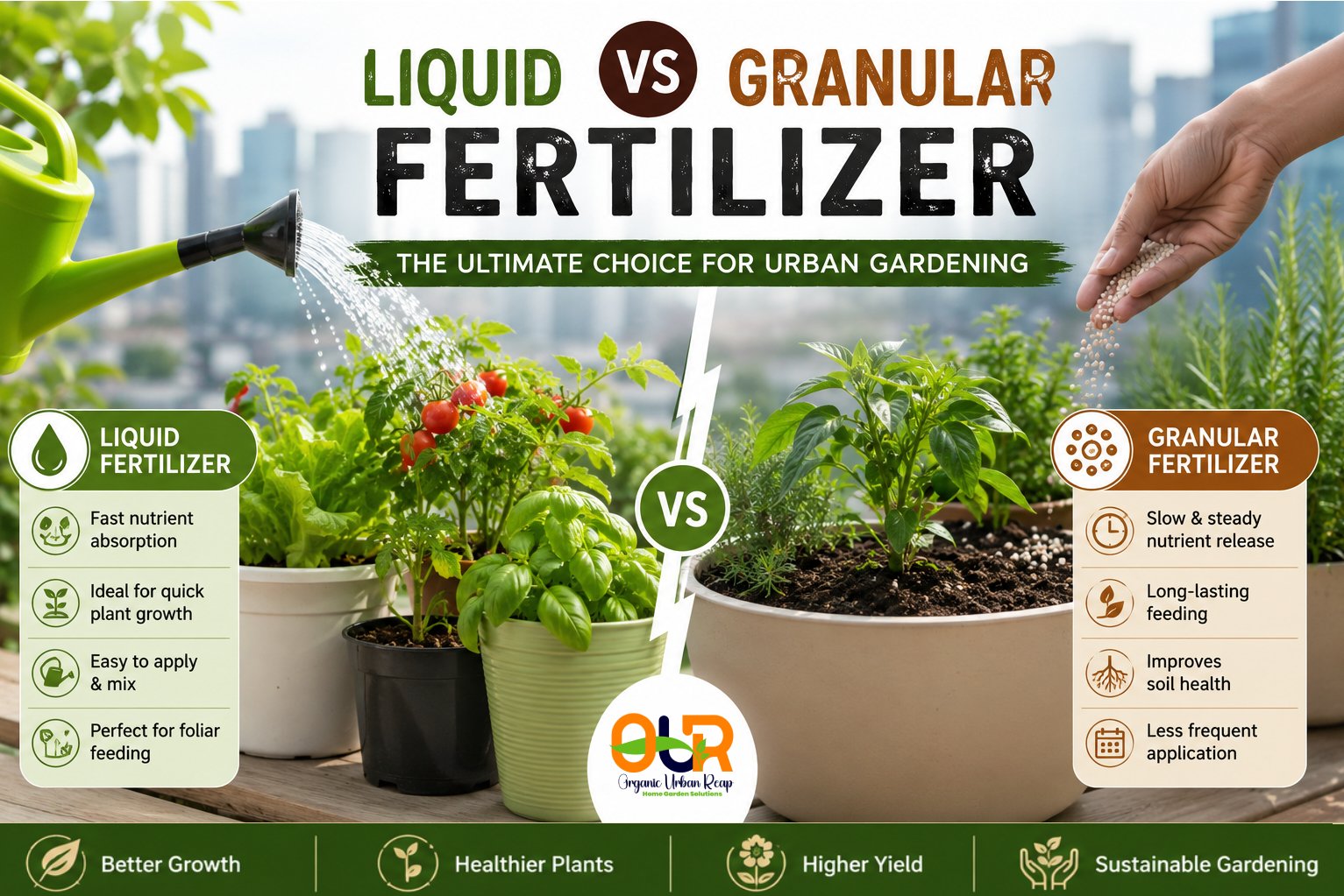 Liquid vs. Granular Fertilizer: The Ultimate Urban Gardening Guide